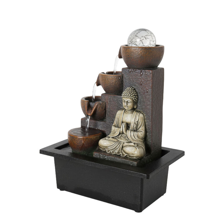 Willow &amp; Silk Water Feature Fountain Argil Buddha 23x18x29cm