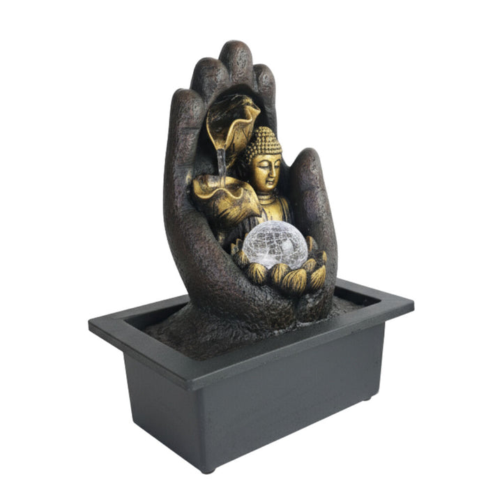 Willow &amp; Silk Water Feature Fountain Hand Buddha 23x18x27cm