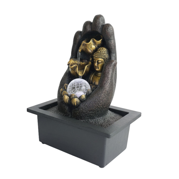 Willow &amp; Silk Water Feature Fountain Hand Buddha 23x18x27cm