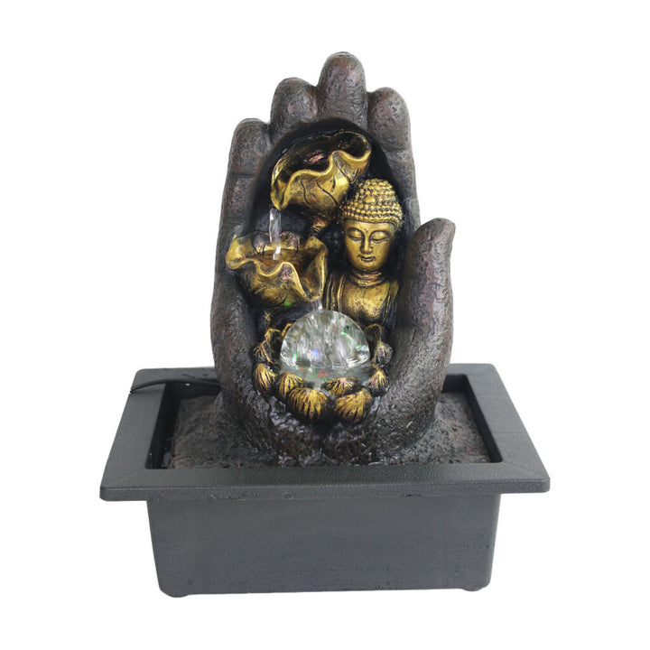 Willow &amp; Silk Water Feature Fountain Hand Buddha 23x18x27cm