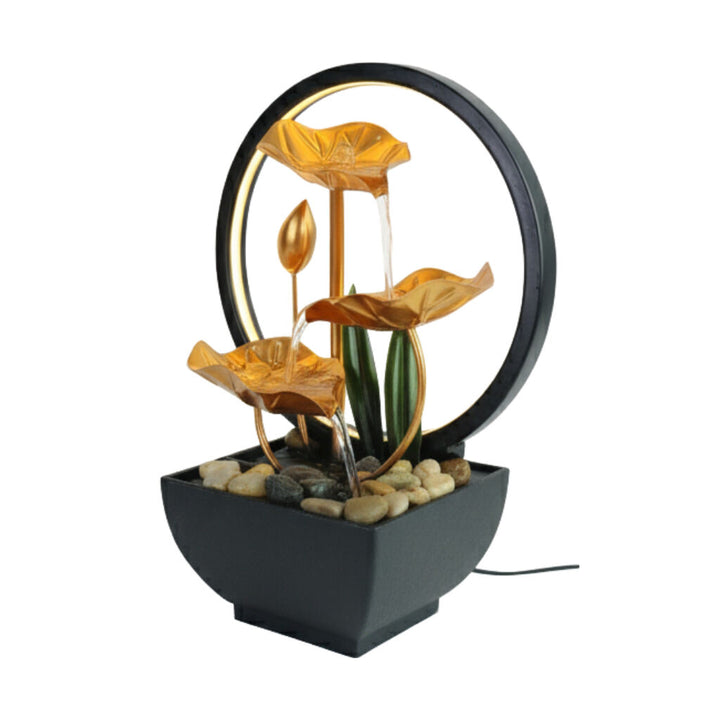 Willow &amp; Silk Water Feature Fountain Lotus Aura 23x14x27cm