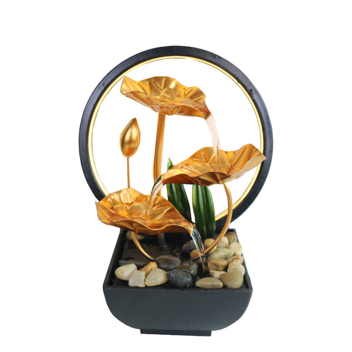 Willow &amp; Silk Water Feature Fountain Lotus Aura 23x14x27cm