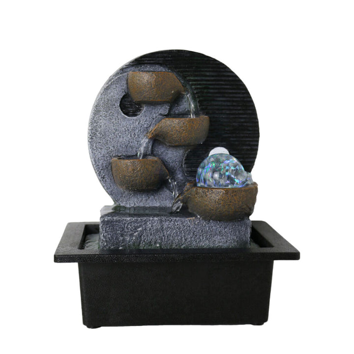 Willow &amp; Silk Water Feature Fountain Pottery Yin Yang 23x18x26cm