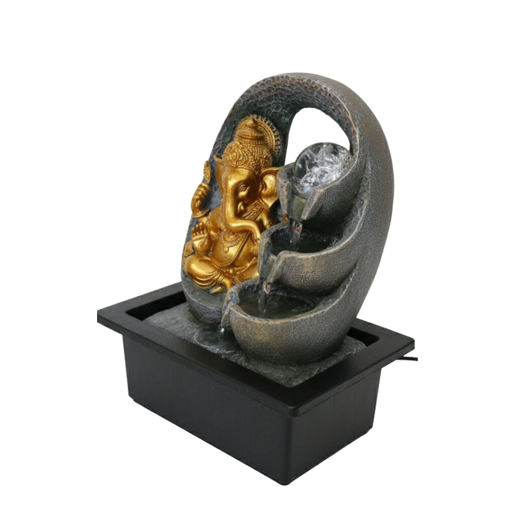 Willow &amp; Silk Water Feature Fountain Arc Ganesha 23x18x28cm