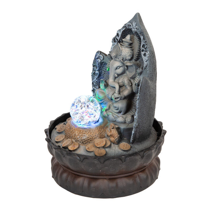 Willow &amp; Silk Water Feature Fountain Ganesha Drift 21x21x29cm