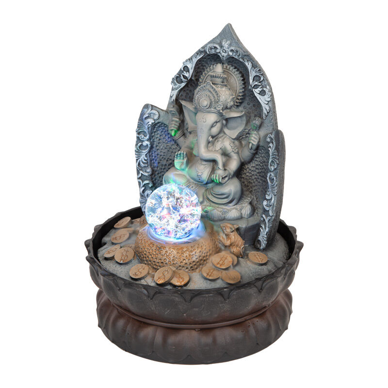 Willow &amp; Silk Water Feature Fountain Ganesha Drift 21x21x29cm