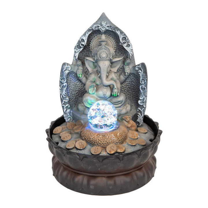 Willow &amp; Silk Water Feature Fountain Ganesha Drift 21x21x29cm