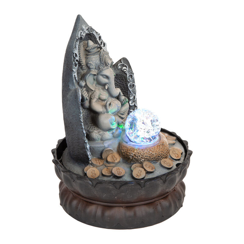 Willow &amp; Silk Water Feature Fountain Ganesha Drift 21x21x29cm