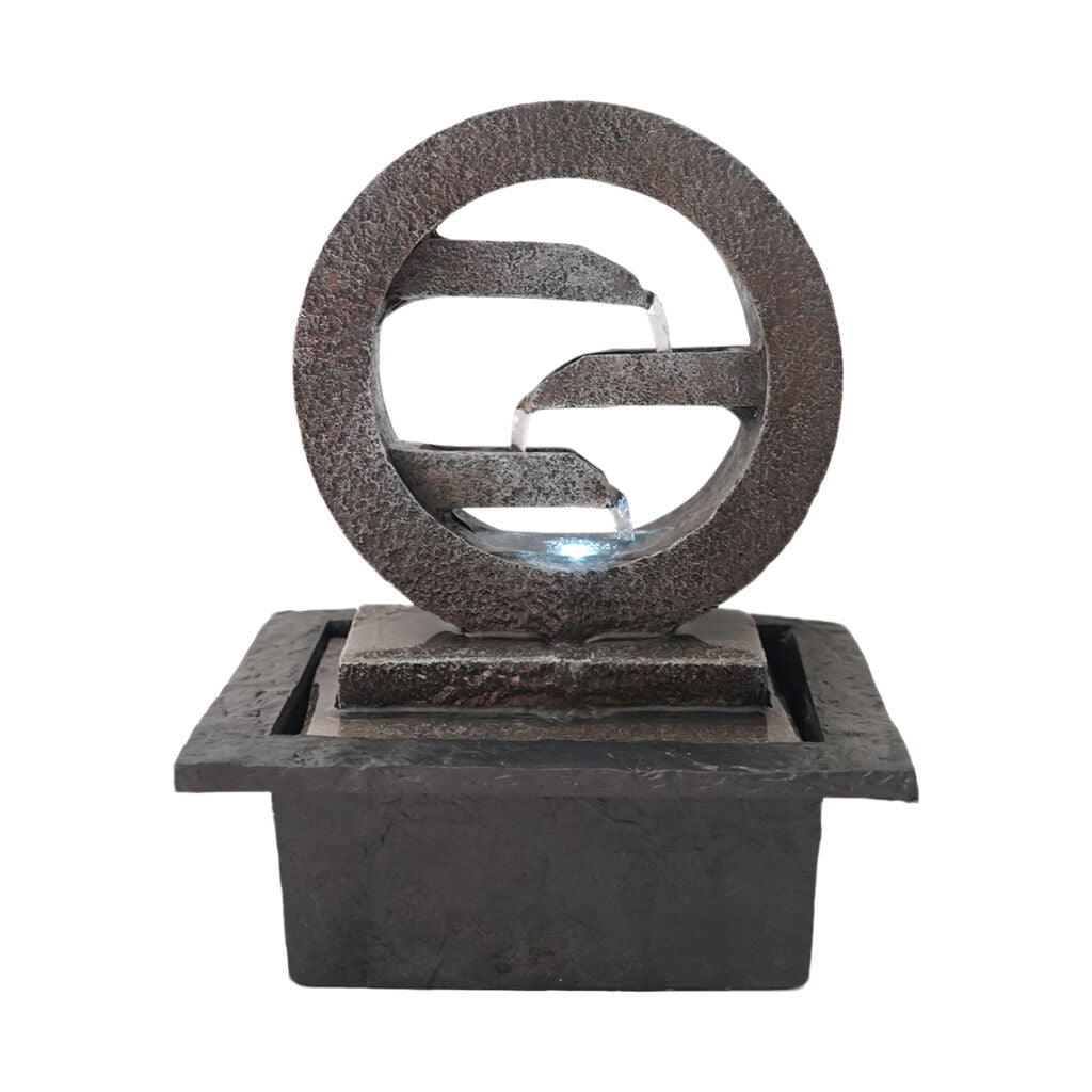 Willow &amp; Silk Water Feature Fountain Zen Circlet 21x19x27cm