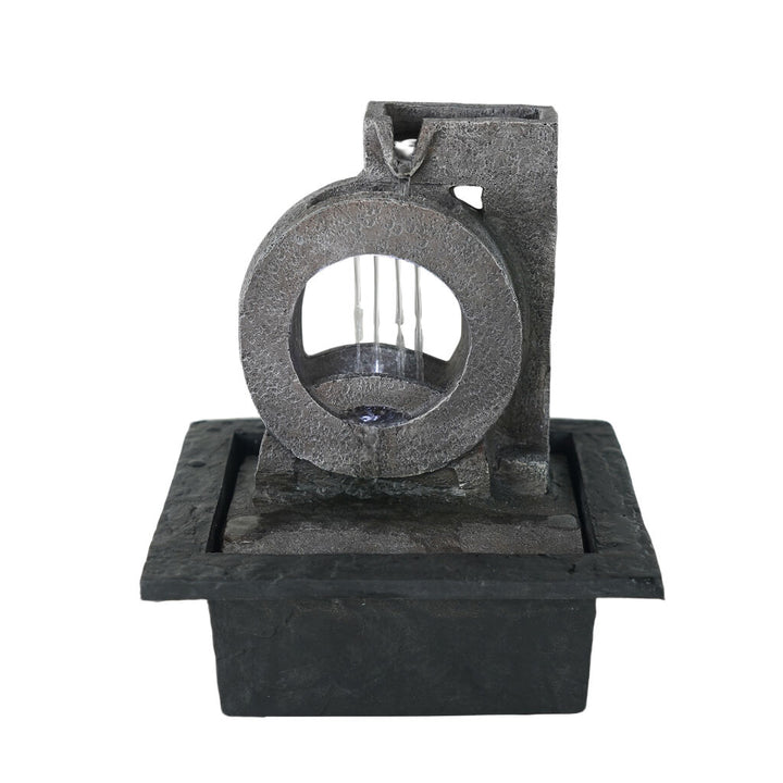 Willow &amp; Silk Water Feature Fountain Circular Rain 21x19x27cm