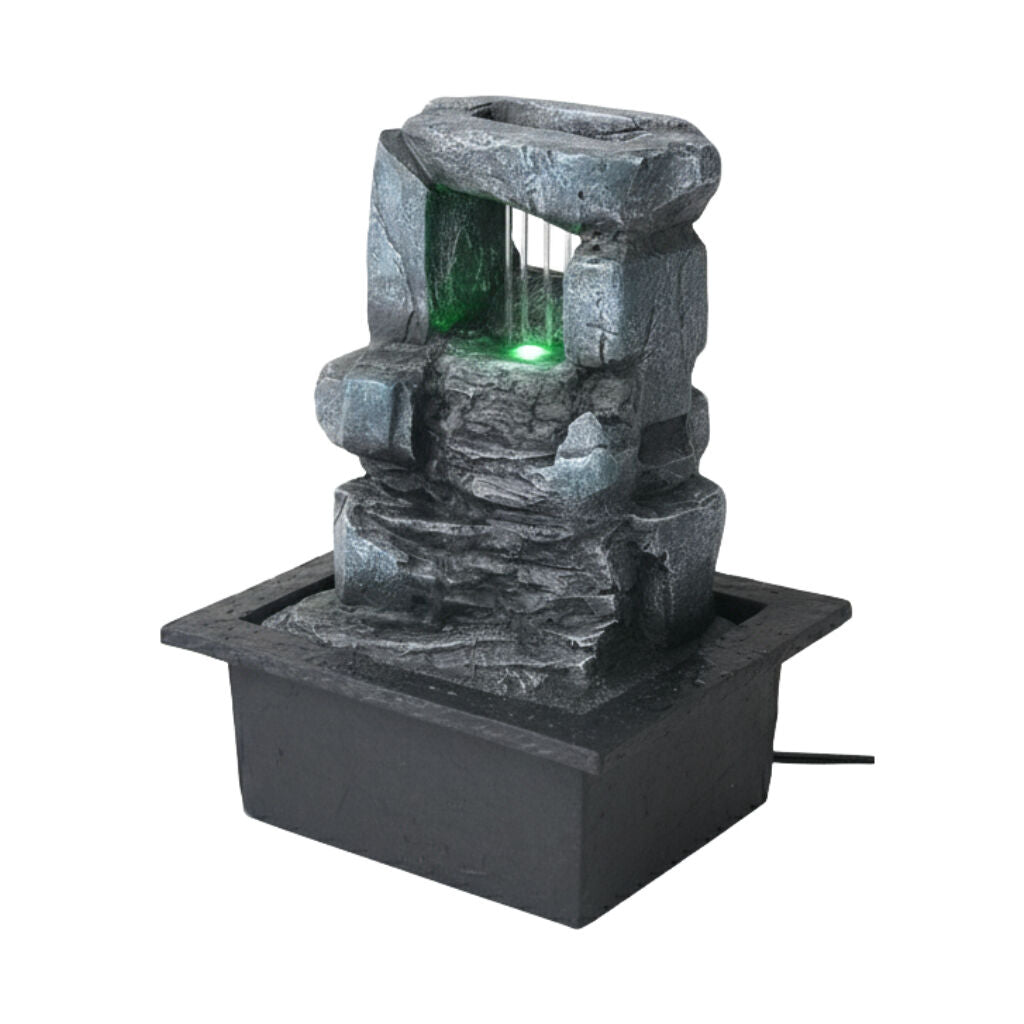 Willow &amp; Silk Water Feature Fountain Raining Slab 23x20x28cm