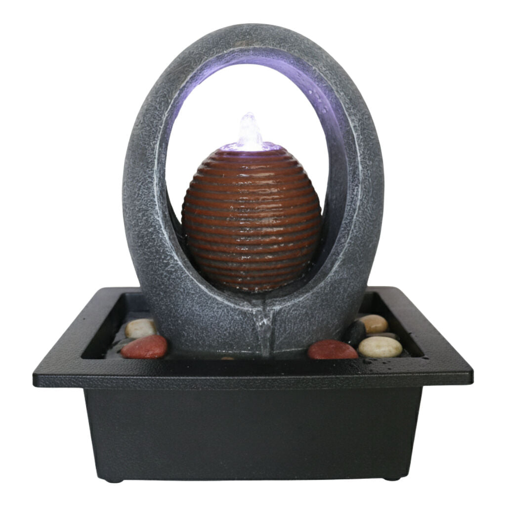 Willow &amp; Silk Water Feature Fountain Oval Overflow 23x18x26cm