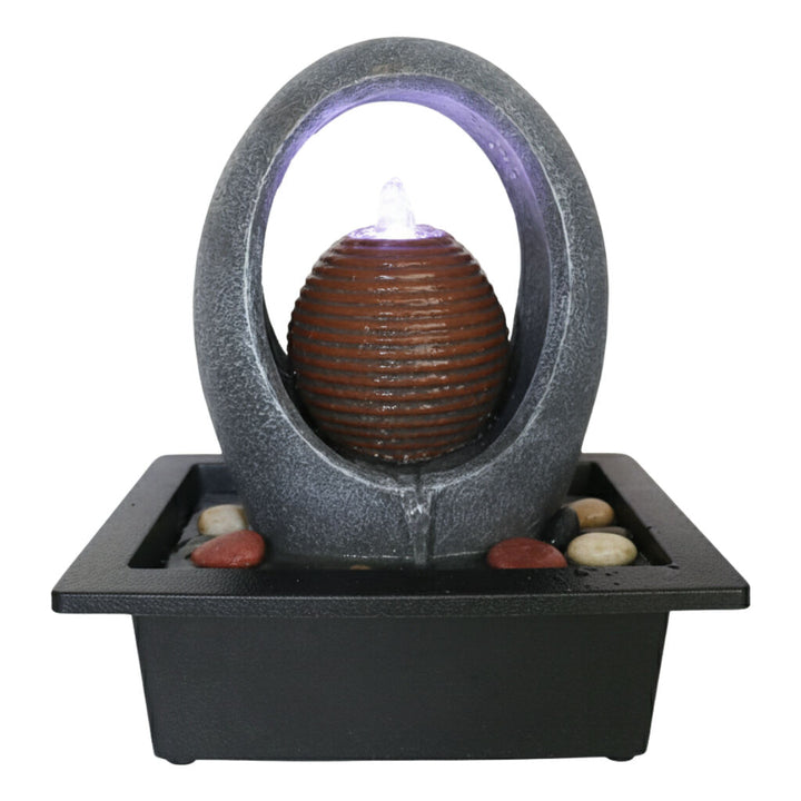 Willow &amp; Silk Water Feature Fountain Oval Overflow 23x18x26cm