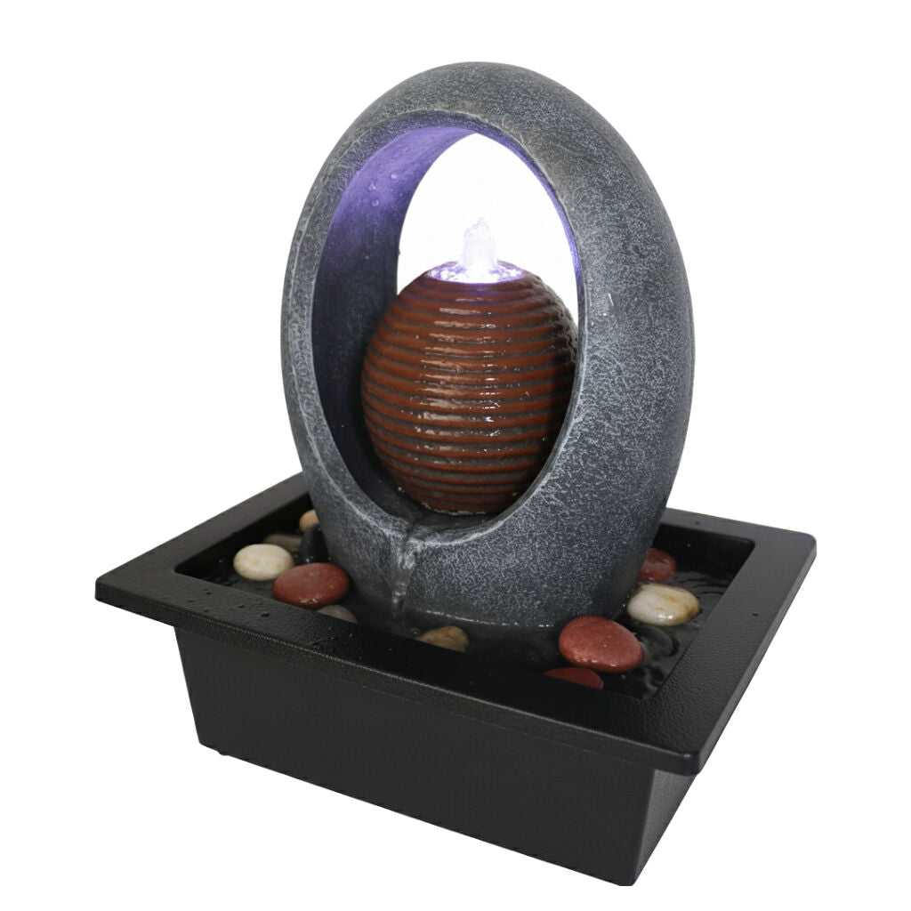 Willow &amp; Silk Water Feature Fountain Oval Overflow 23x18x26cm