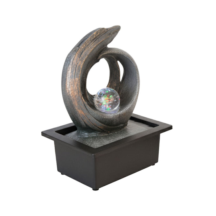 Willow &amp; Silk Water Feature Fountain Spiral Art 21x19x27cm