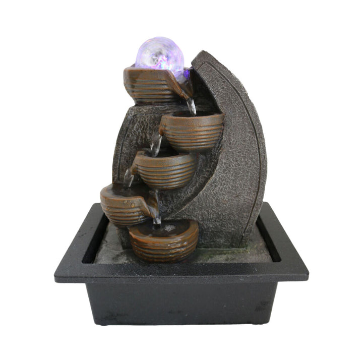 Willow &amp; Silk Water Feature Fountain Pottery Cascade 23x18x27cm