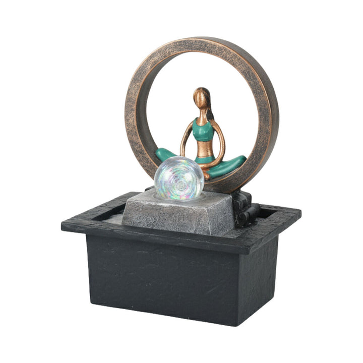Willow &amp; Silk Water Feature Fountain Yoga Circle 21x19x27cm