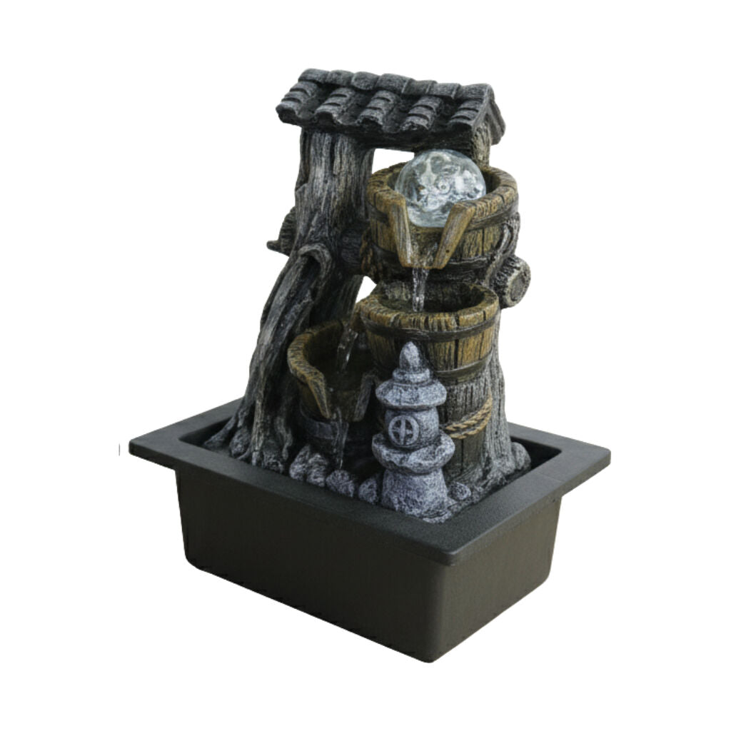 Willow &amp; Silk Water Feature Fountain Fortune Well 23x18x27cm