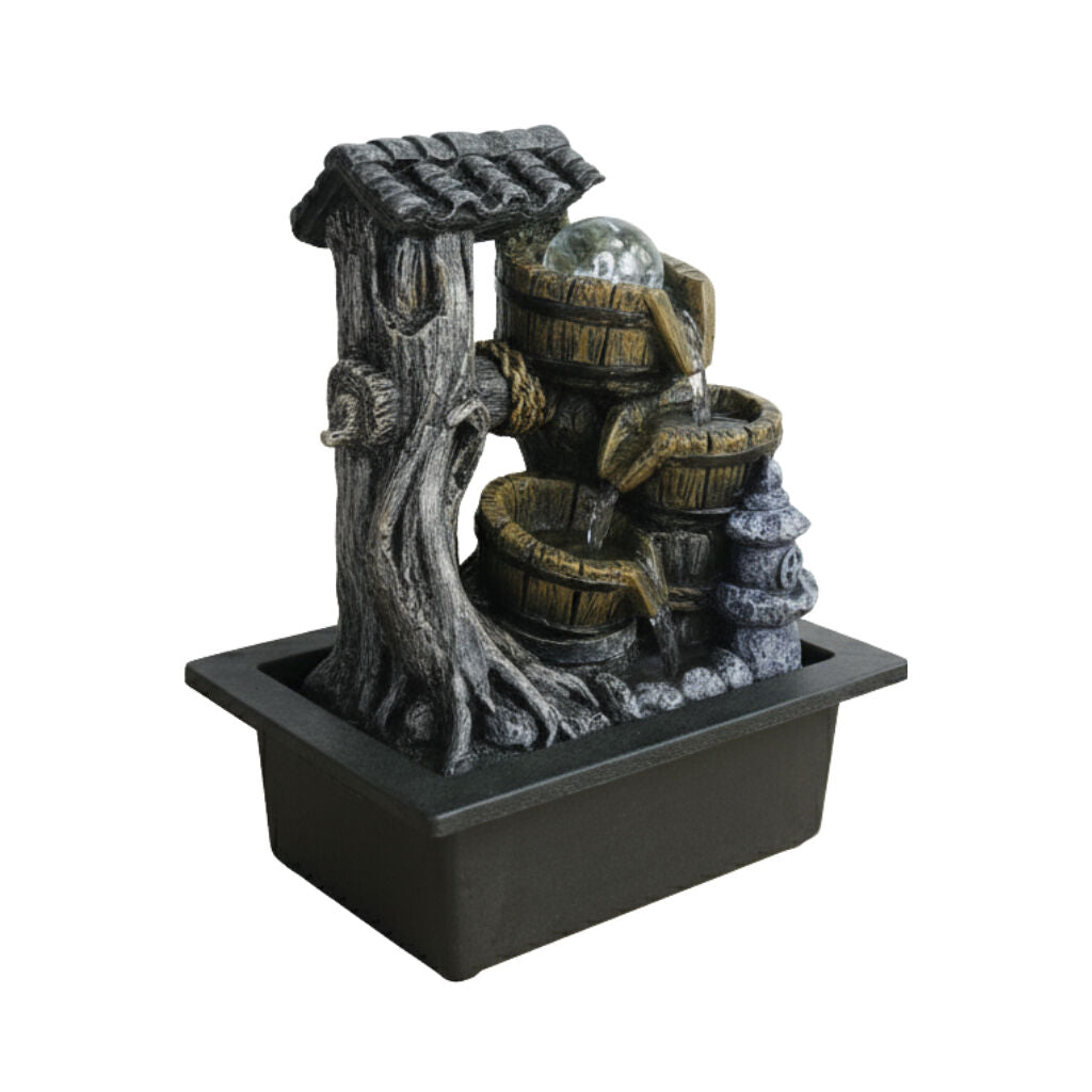 Willow &amp; Silk Water Feature Fountain Fortune Well 23x18x27cm
