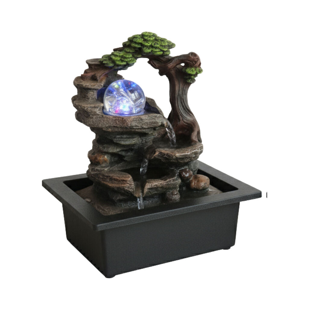Willow &amp; Silk Water Feature Fountain Stony Tree 23x18x26cm