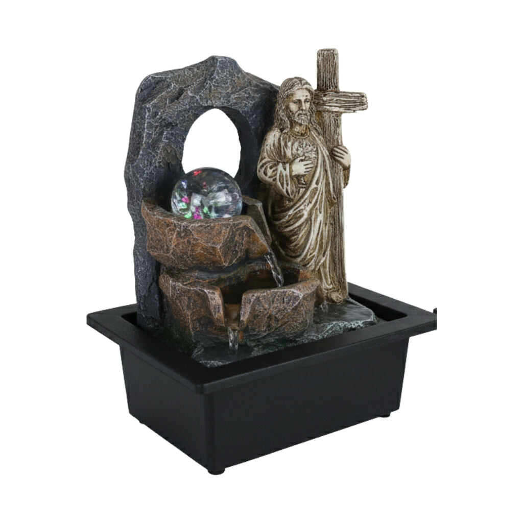Willow &amp; Silk Water Feature Fountain Son Of God 24x18x27cm